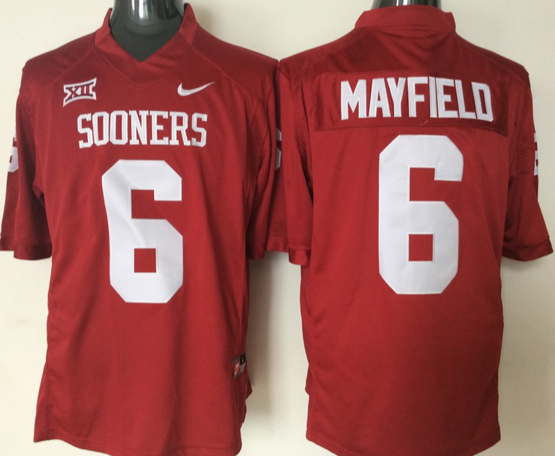 NCAA Youth Oklahoma Sooners Red 6 MAYFIELD style 2 jerseys